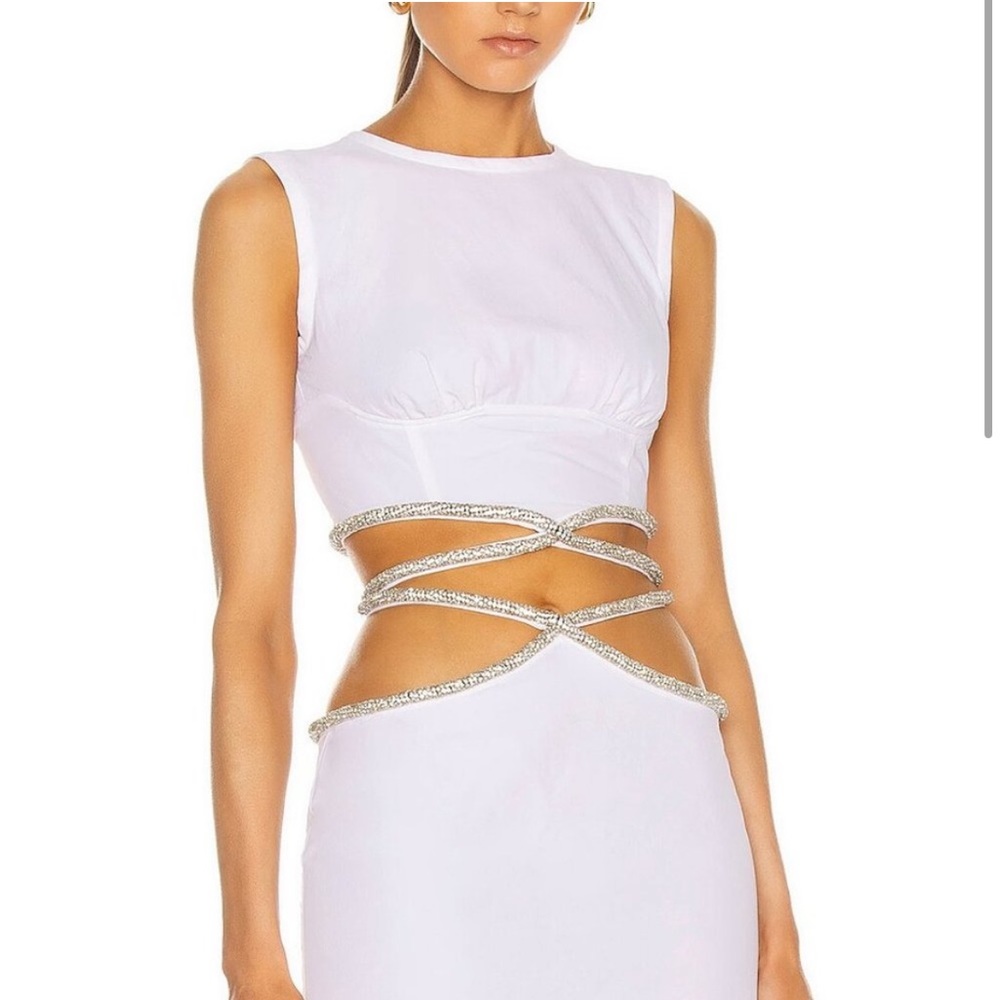 Christopher Esber Underwire Crystal Tie Top